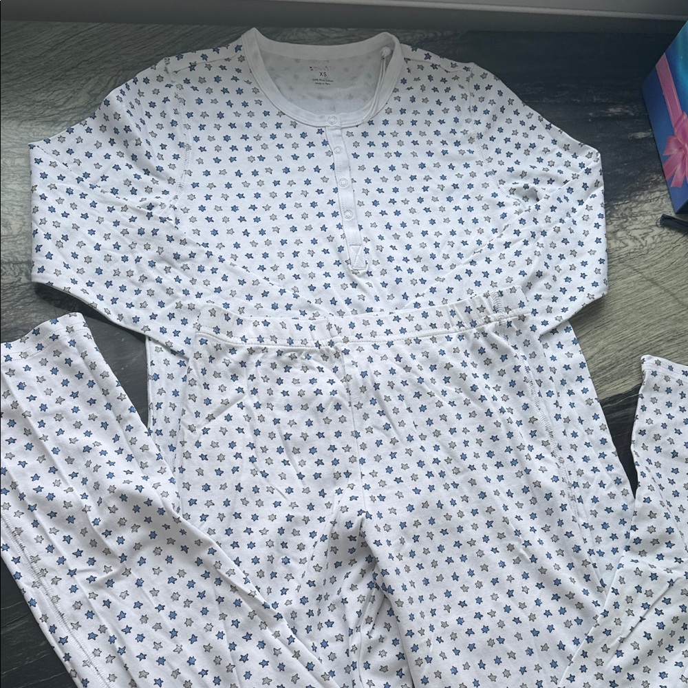 Roller Rabbit White and Blue Star Pajamas